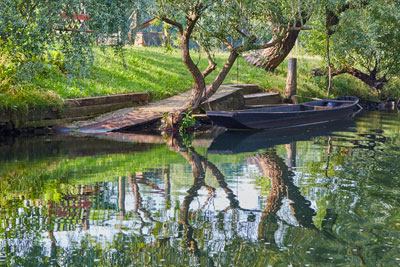 Kahn in Lübben im Spreewald